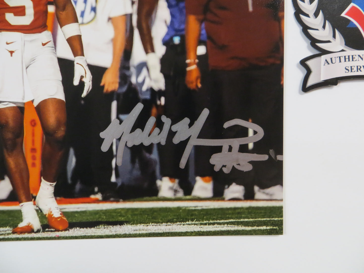 MALIK MUHAMMAD Texas Longhorns Burnt Orange Jersey SIGNED 8x10 PHOTO BAS COA
