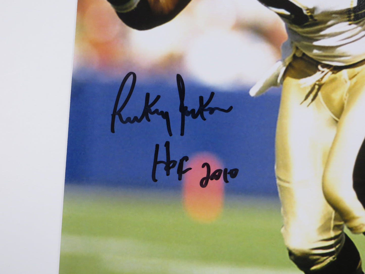 RICKEY JACKSON NEW ORLEANS SAINTS SIGNED 8x10 PHOTO w/HOF 2010 BAS COA