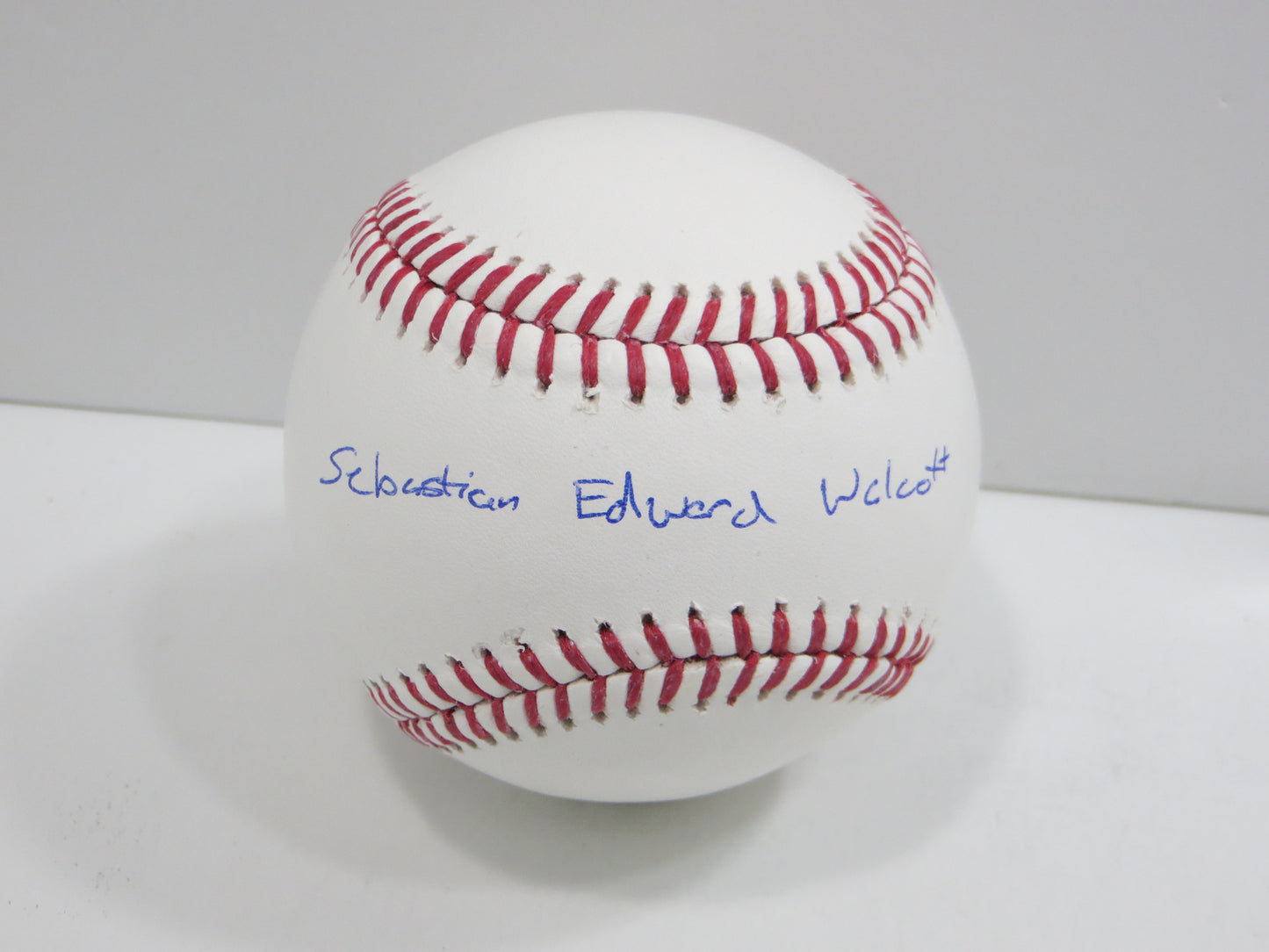 SEBASTIAN WALCOTT TEXAS RANGERS SIGNED FULL NAME SIGNATURE OML BASEBALL BAS