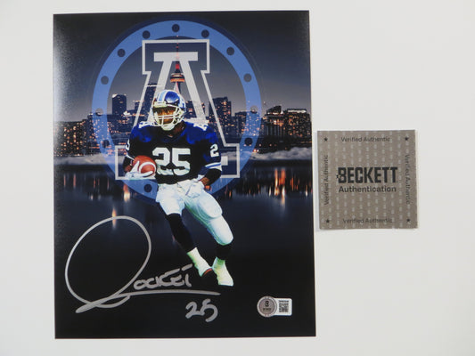 RAGHIB "ROCKET" ISMAIL Toronto Argonauts Skyline SIGNED 8x10 PHOTO BAS COA