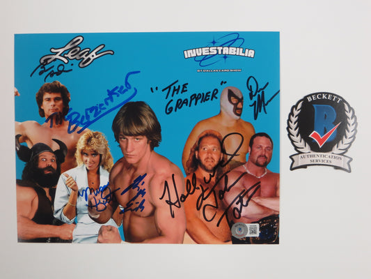 INVESTABILIA by the DALLAS CARD SHOW SIGNED 8x10 Blue PHOTO Von Erich +MORE BAS