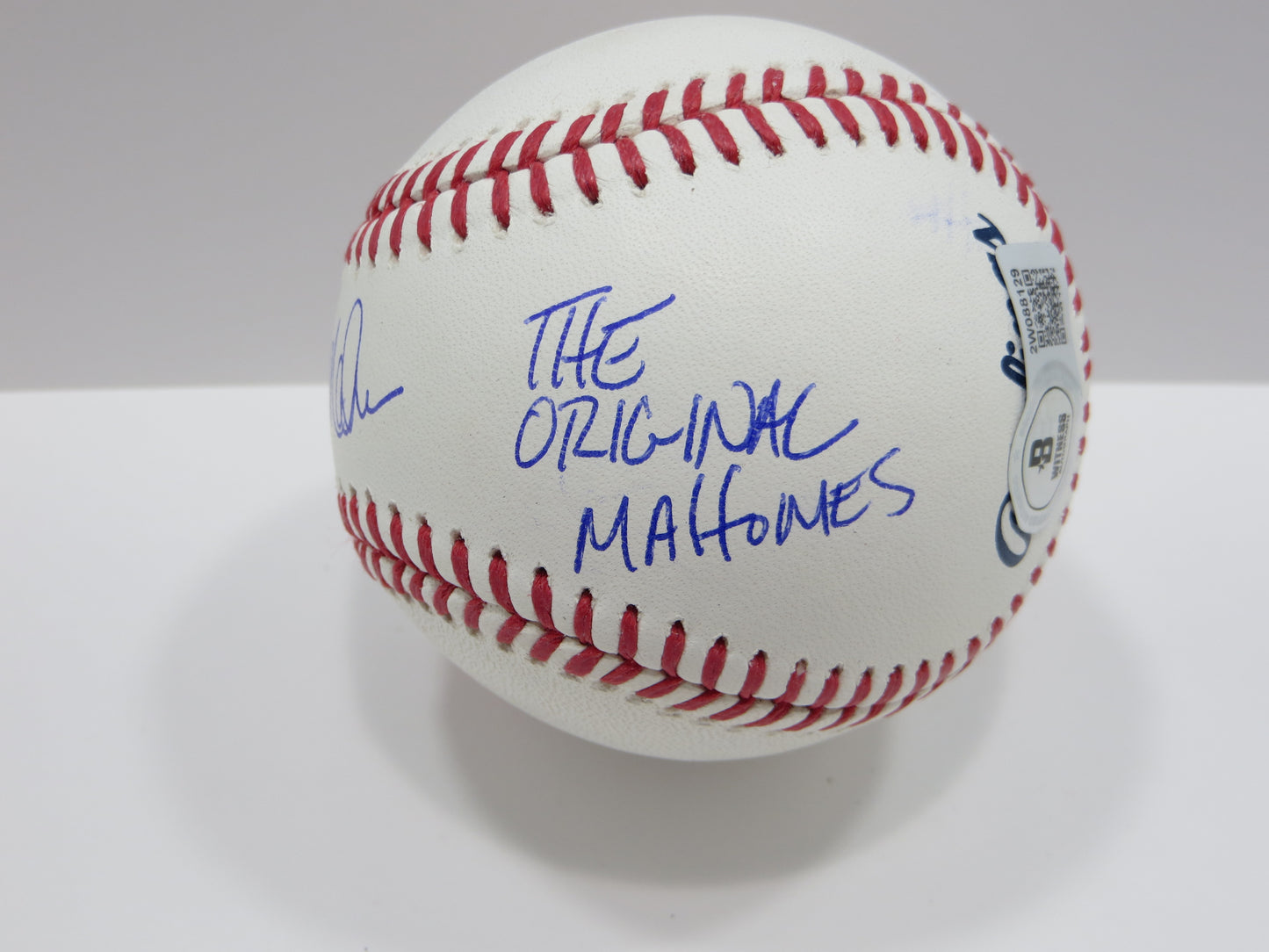 PAT PATRICK MAHOMES SR SIGNED OML BASEBALL Twins w/MVP THE ORIGINAL BAS