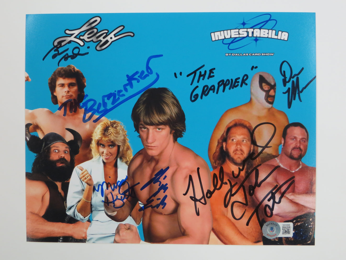 INVESTABILIA by the DALLAS CARD SHOW SIGNED 8x10 Blue PHOTO Von Erich +MORE BAS