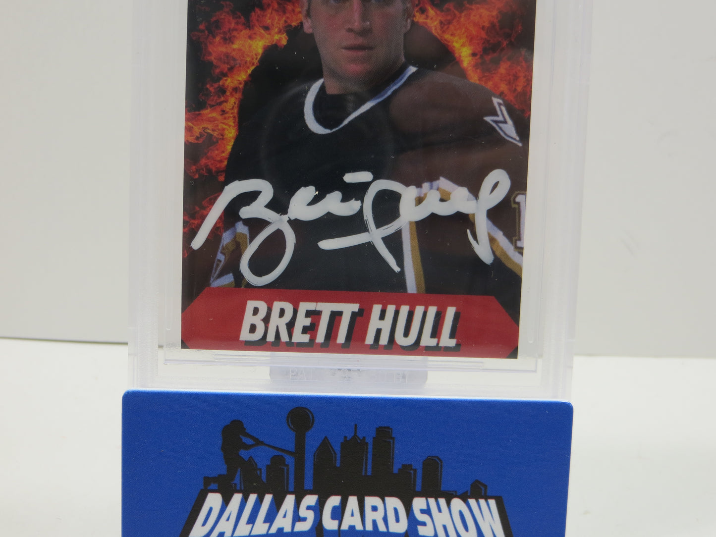 2025 JAN DALLAS CARD SHOW SERIES 6 BRETT HULL #7 DALLAS STARS SIGNED BAS SLAB