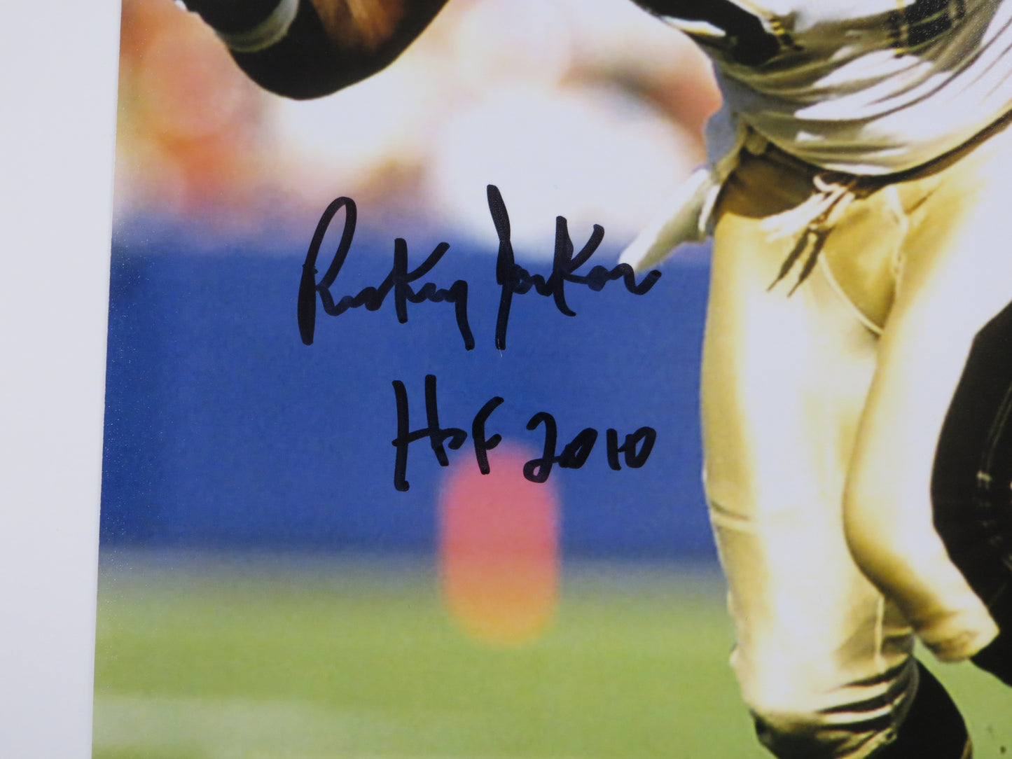 RICKEY JACKSON NEW ORLEANS SAINTS SIGNED 8x10 PHOTO w/HOF 2010 BAS COA