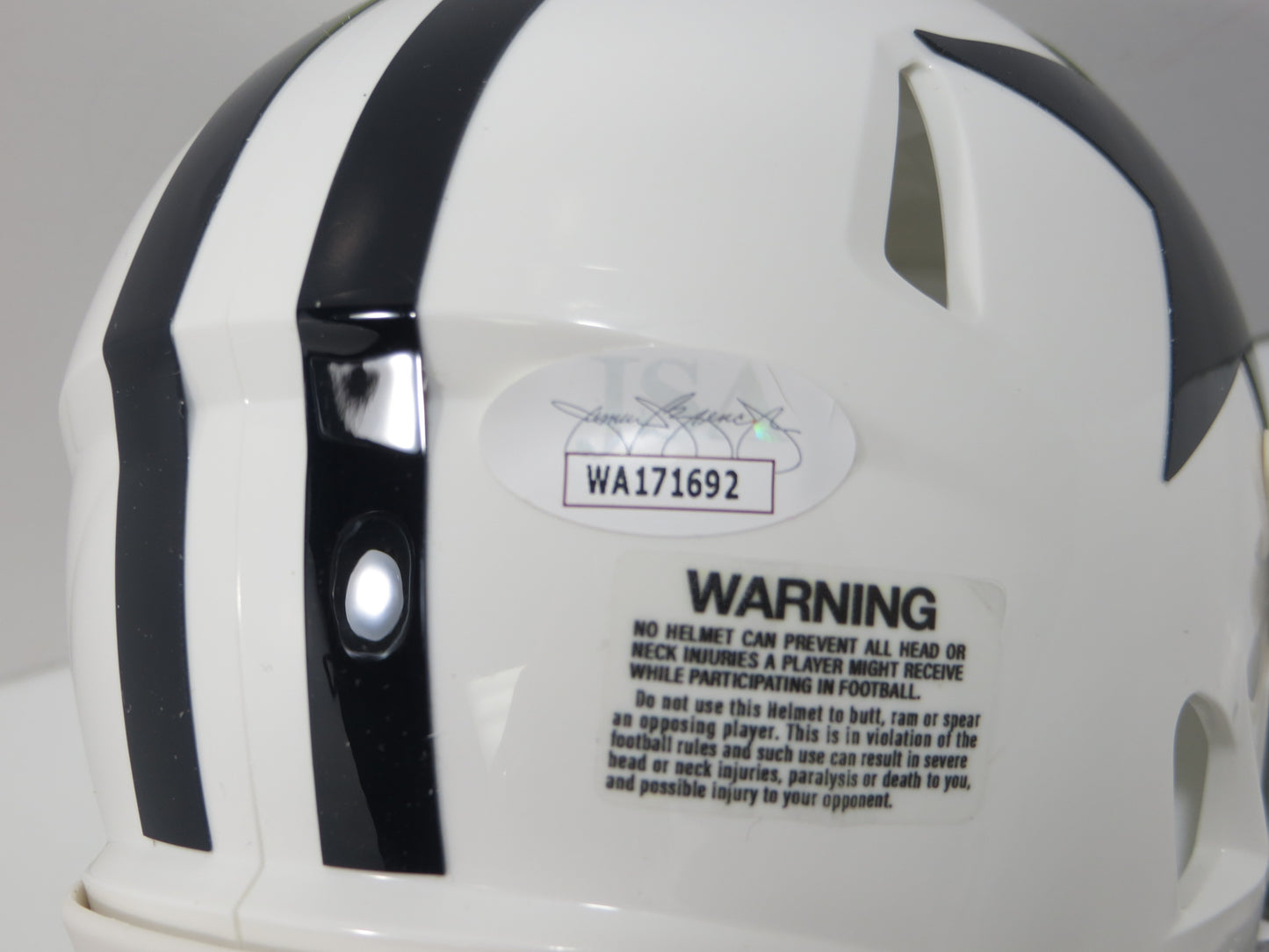 BOB LILLY SIGNED DALLAS COWBOYS MINI WHITE THROWBACK HELMET w/3 INSCs JSA