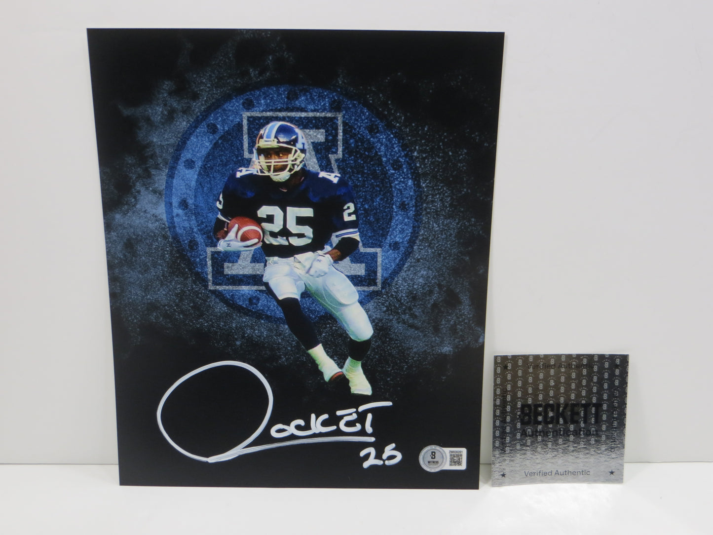 RAGHIB ROCKET ISMAIL TORONTO ARGONAUTS SIGNED 8x10 PHOTO LOGO BAS