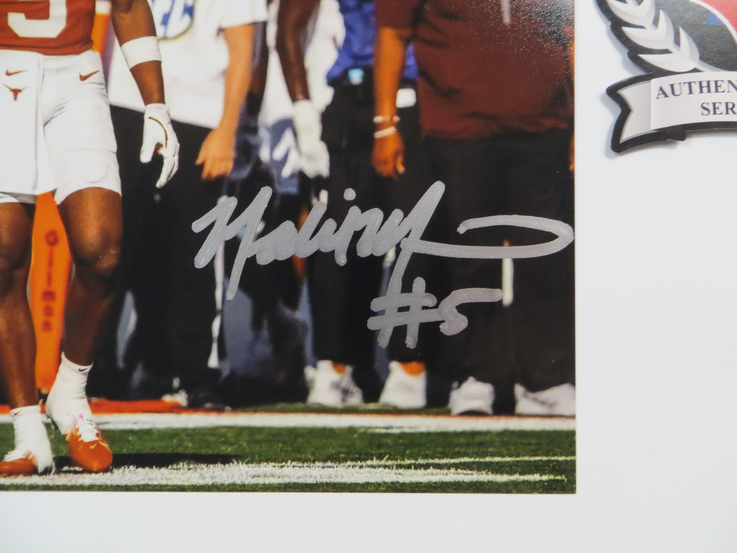 MALIK MUHAMMAD Texas Longhorns Burnt Orange Jersey SIGNED 8x10 PHOTO BAS COA