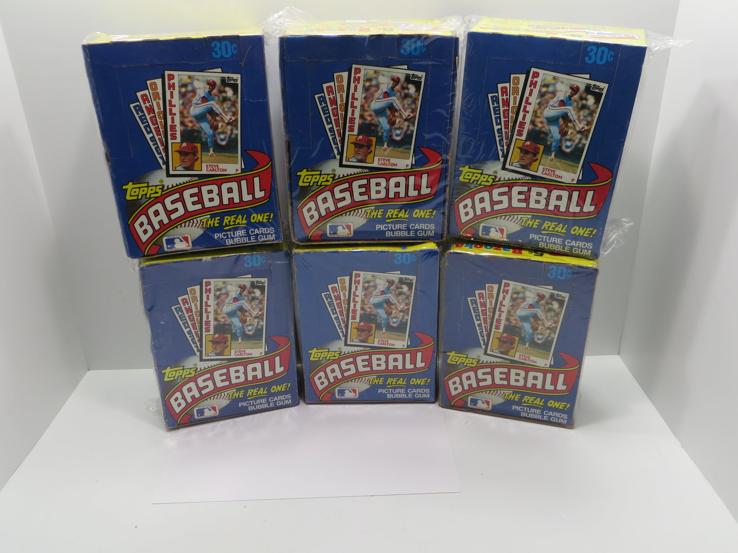 1984 TOPPS BASEBALL EMPTY WAX BOX Lot of 6 BOXES