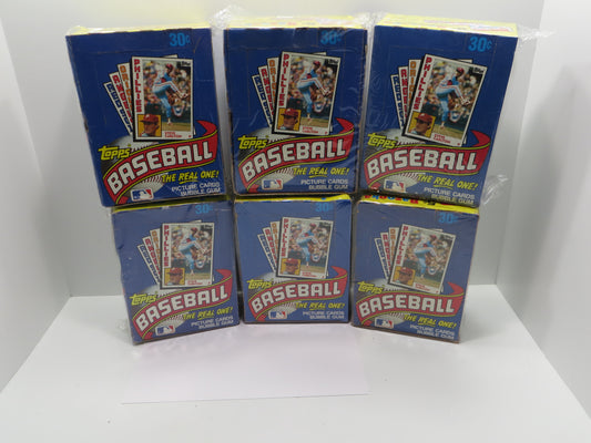 1984 TOPPS BASEBALL EMPTY WAX BOX Lot of 6 BOXES