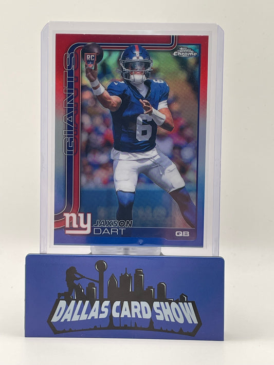 2025 Topps Chrome #306 Jaxson Dart Rookie Red White Blue RC