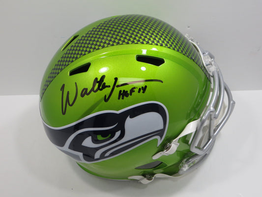WALTER JONES SEATTLE SEAHAWKS SIGNED SPEED FLASH F/S HELMET w/HOF Mill Creek