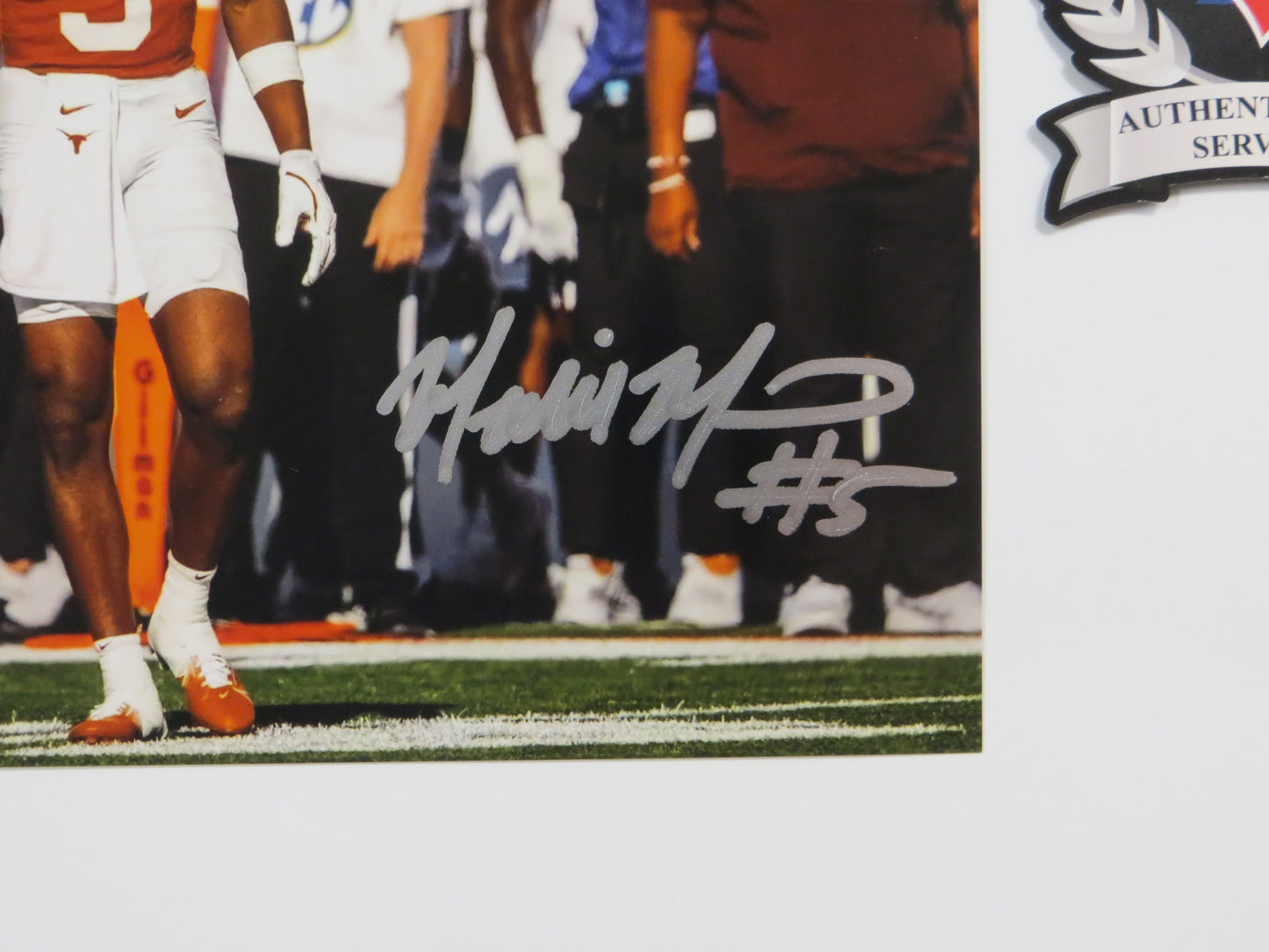 MALIK MUHAMMAD Texas Longhorns Burnt Orange Jersey SIGNED 8x10 PHOTO BAS COA