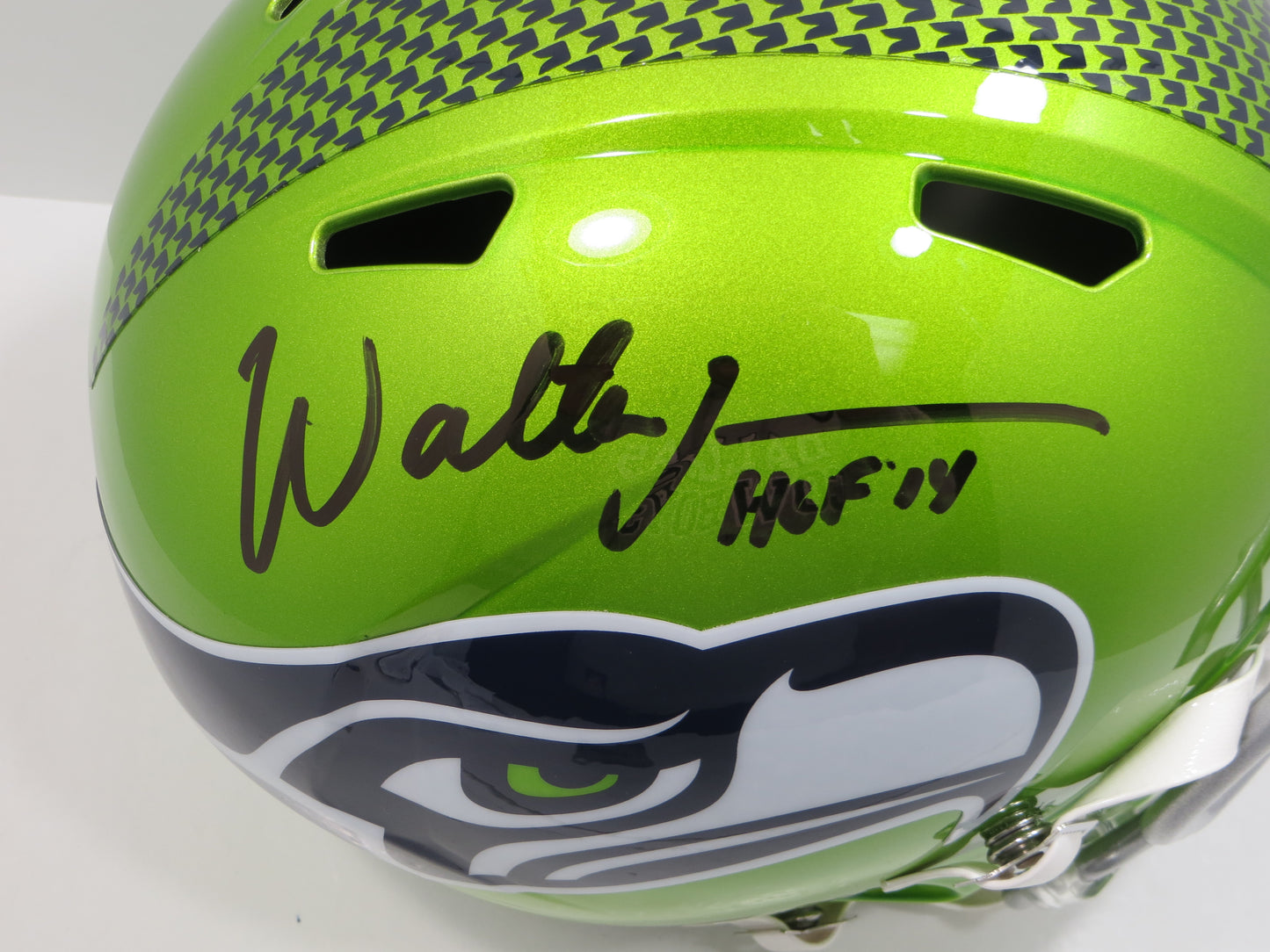 WALTER JONES SEATTLE SEAHAWKS SIGNED SPEED FLASH F/S HELMET w/HOF Mill Creek