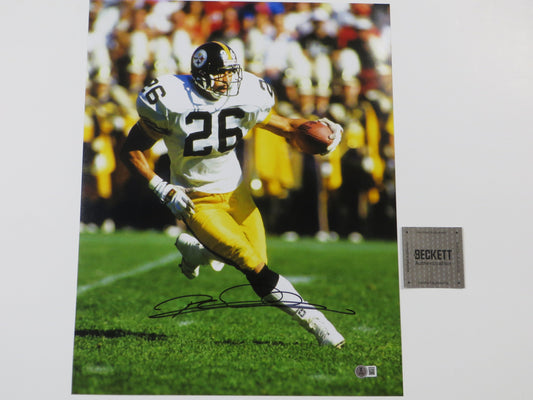 ROD WOODSON Pittsburgh Steelers SIGNED 16x20 PHOTO Ravens Purdue Boilermakers BAS