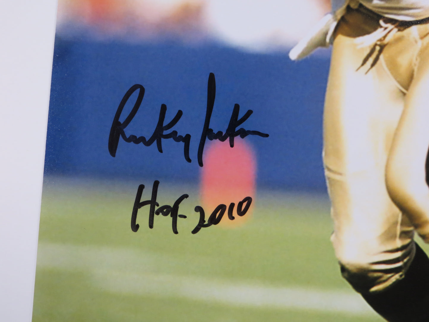 RICKEY JACKSON NEW ORLEANS SAINTS SIGNED 8x10 PHOTO w/HOF 2010 BAS COA