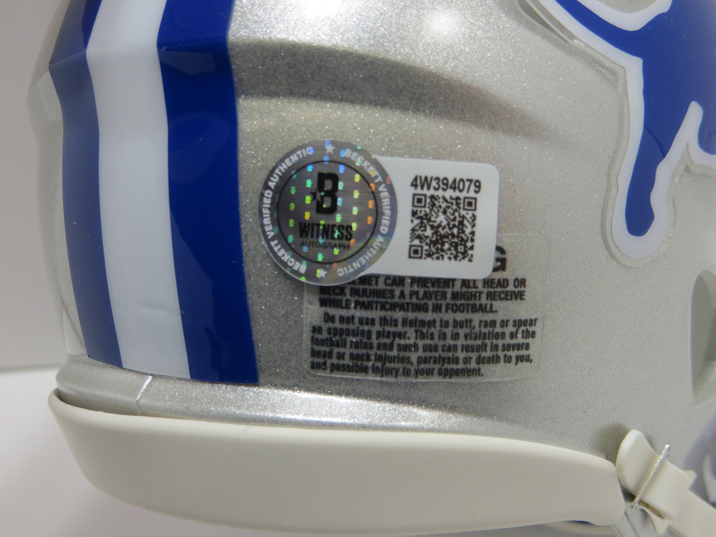 BILLY SIMS SIGNED DETROIT LIONS MINI HELMET w/ 80 ROY OU Sooners BAS