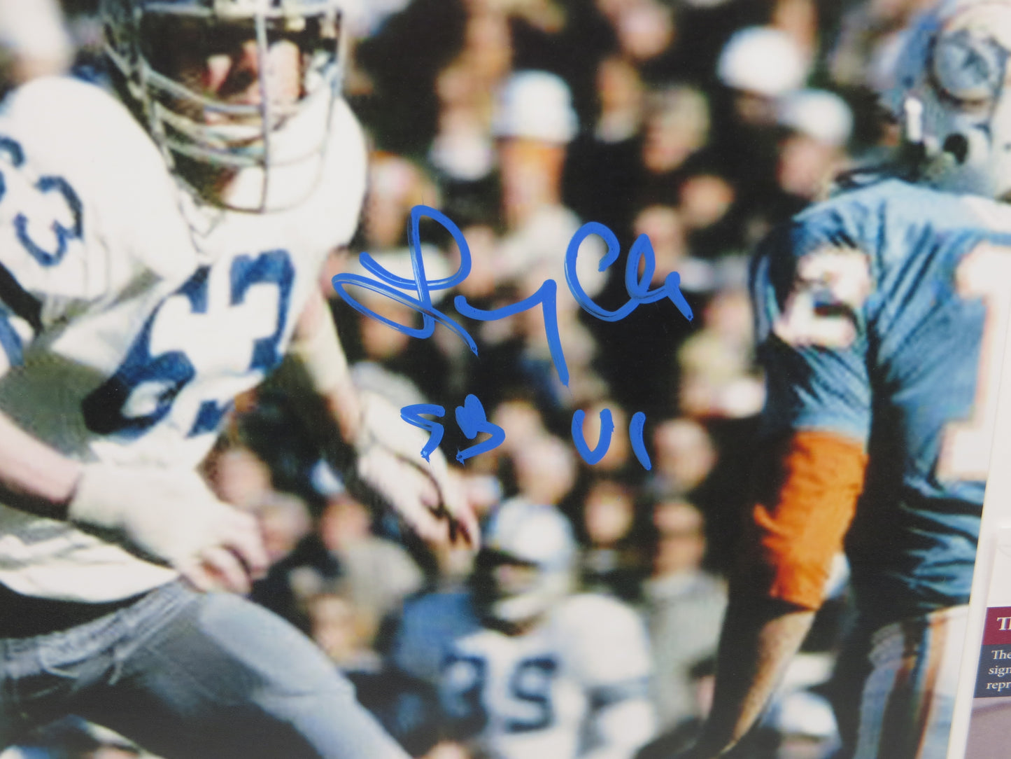 LARRY COLE Dallas Cowboys SIGNED 8x10 PHOTO w/SB VI JSA COA