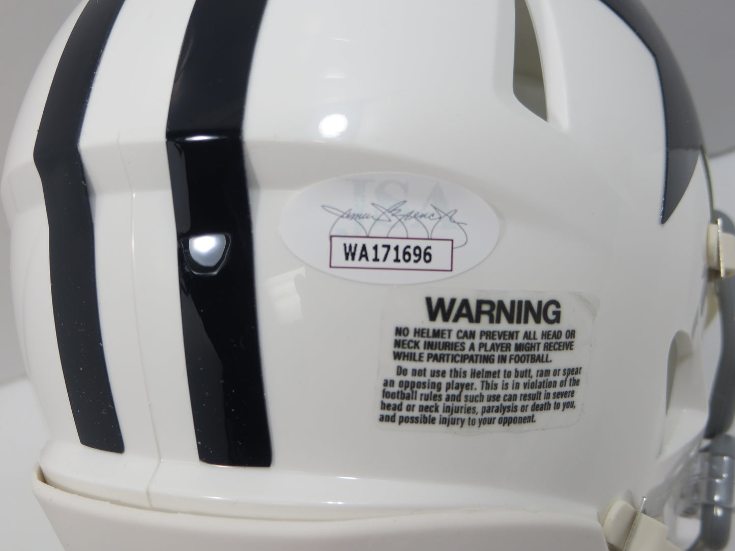 BOB LILLY SIGNED DALLAS COWBOYS MINI WHITE THROWBACK HELMET w/3 INSCs JSA