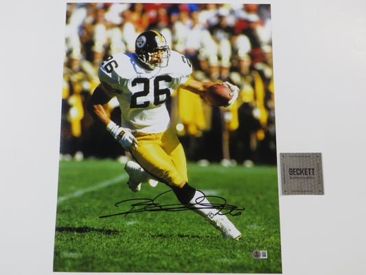 ROD WOODSON Pittsburgh Steelers SIGNED 16x20 PHOTO Ravens Purdue Boilermakers BAS