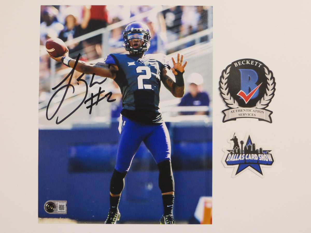 TREVONE BOYKIN TCU HORNED FROGS SIGNED 8x10 PHOTO Passing BAS