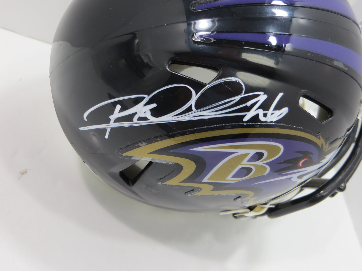 ROD WOODSON BALTIMORE RAVENS SIGNED RIDDELL MINI HELMET BAS COA