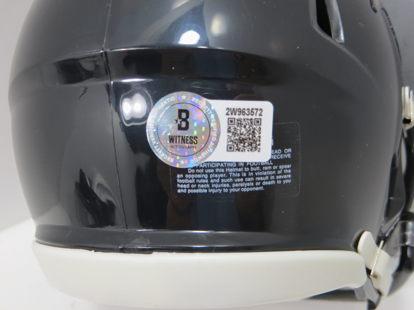 ROD WOODSON BALTIMORE RAVENS SIGNED RIDDELL MINI HELMET BAS COA