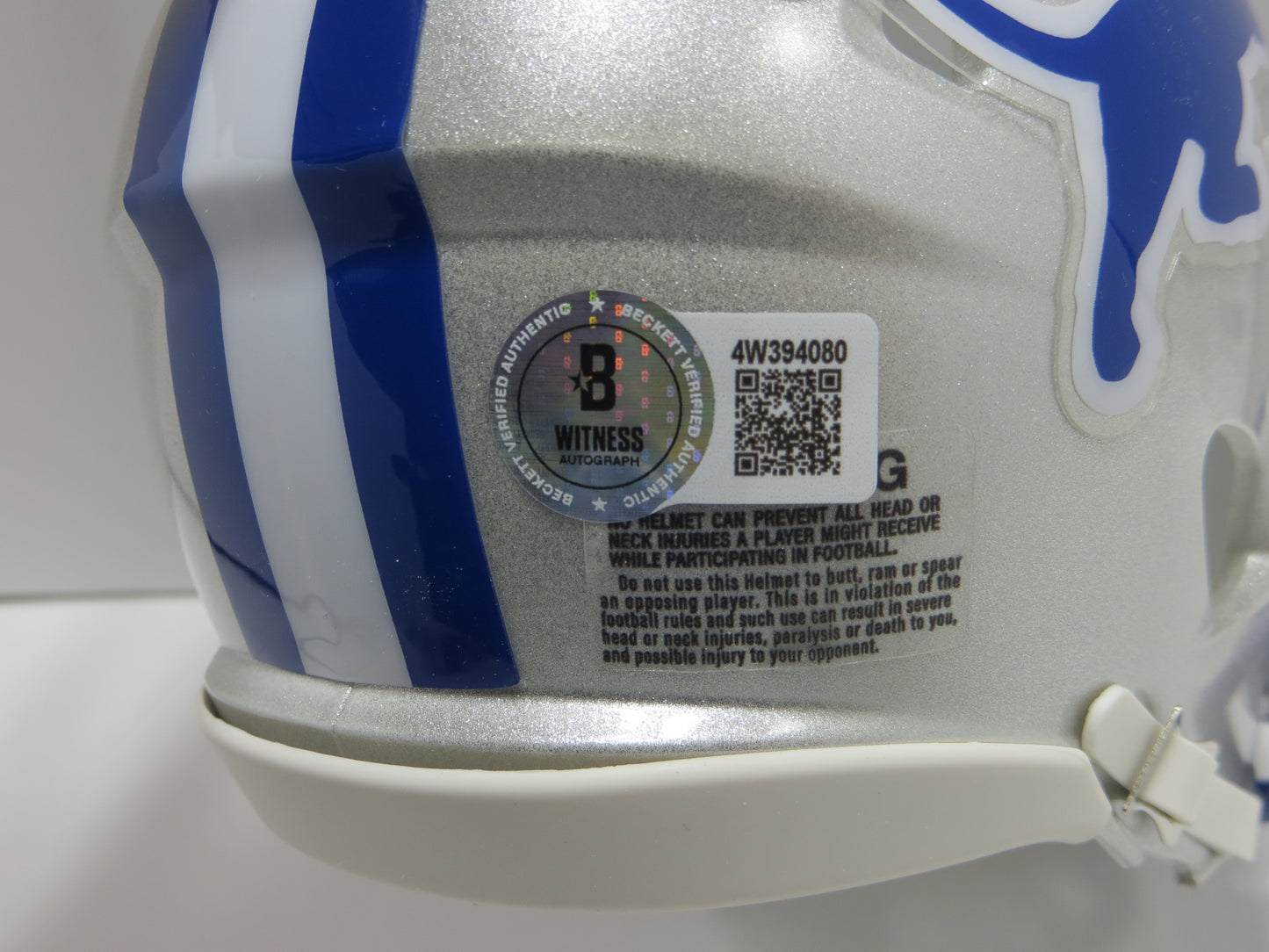 BILLY SIMS SIGNED DETROIT LIONS MINI HELMET w/ 80 ROY OU Sooners BAS