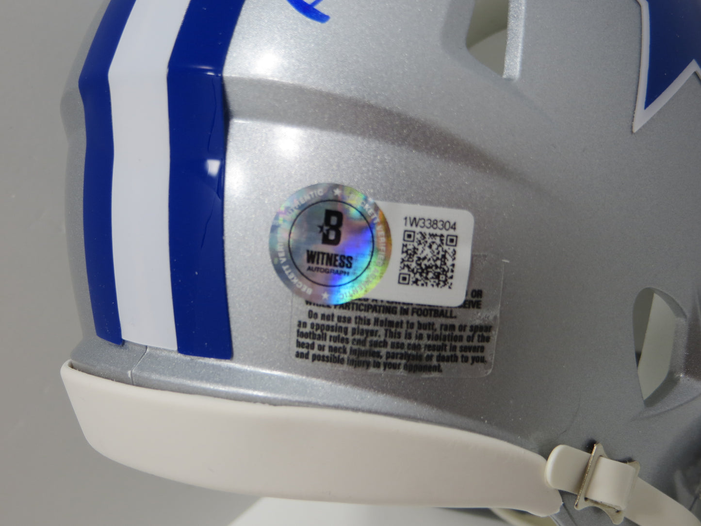 BOB LILLY SIGNED DALLAS COWBOYS RIDDELL MINI TB HELMET w/HOF 80 BAS COA