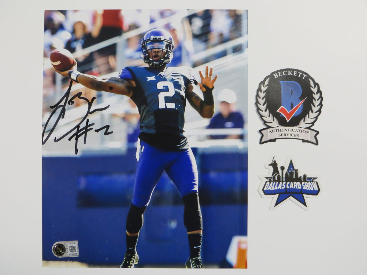 TREVONE BOYKIN TCU HORNED FROGS SIGNED 8x10 PHOTO Passing BAS