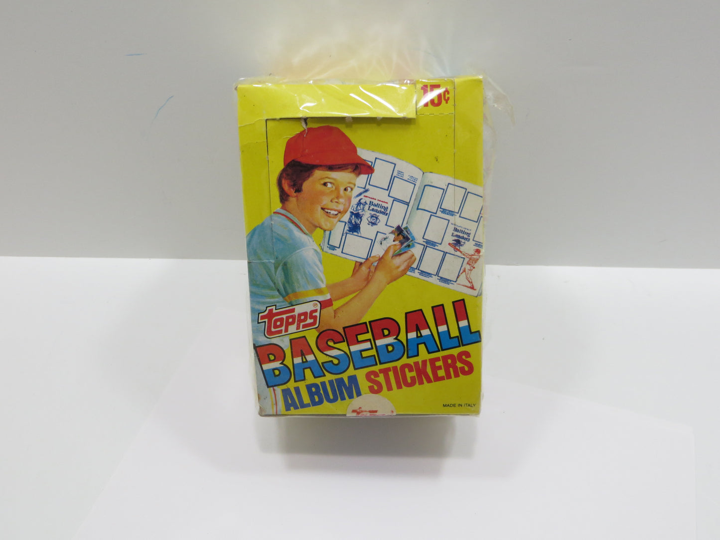 1981 TOPPS BASEBALL ALBUM STICKERS EMPTY WAX BOX