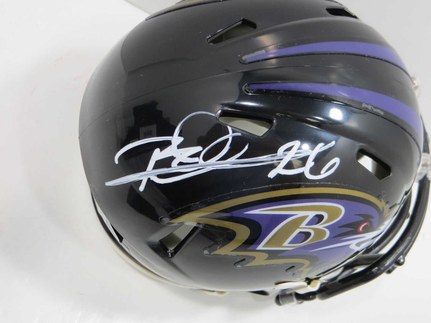 ROD WOODSON BALTIMORE RAVENS SIGNED RIDDELL MINI HELMET BAS COA