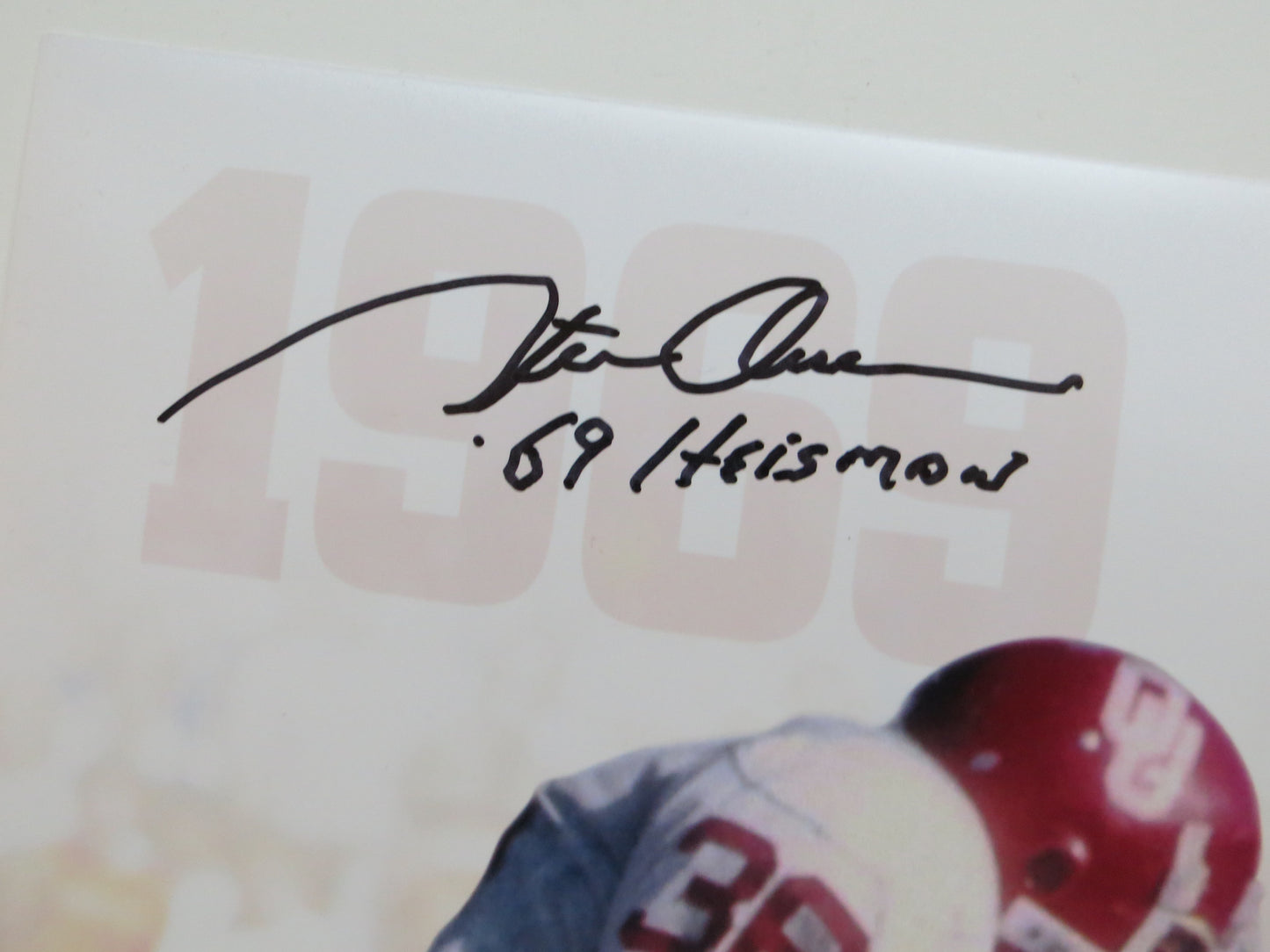 OKLAHOMA OU SOONERS HEISMAN BILLY SIMS STEVE OWENS JASON WHITE SIGNED Custom 16x20 BAS