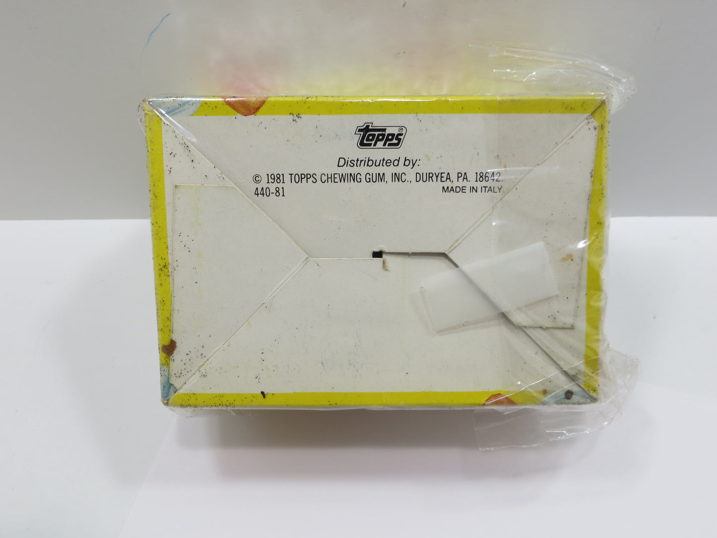 1981 TOPPS BASEBALL ALBUM STICKERS EMPTY WAX BOX
