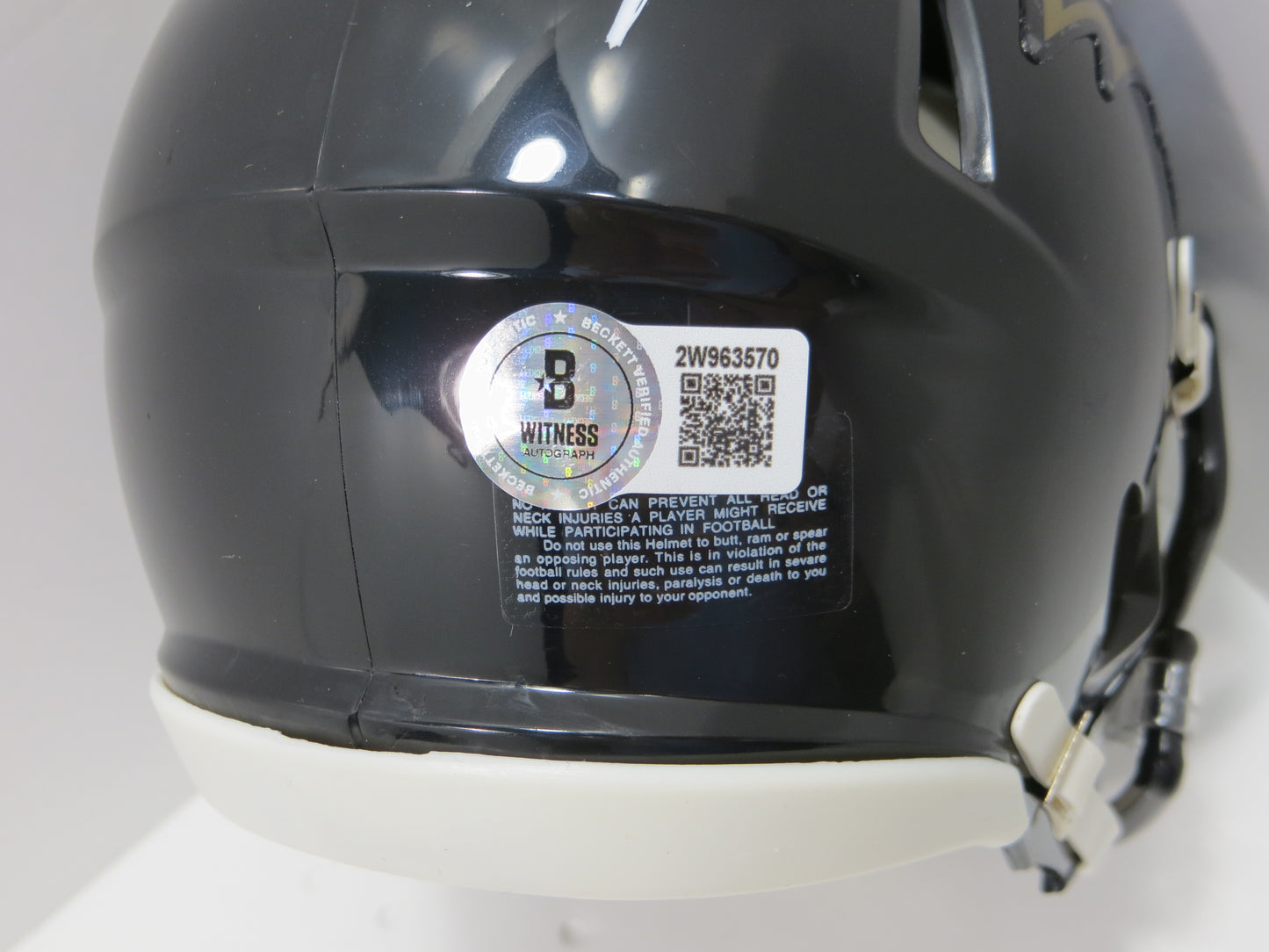 ROD WOODSON BALTIMORE RAVENS SIGNED RIDDELL MINI HELMET BAS COA