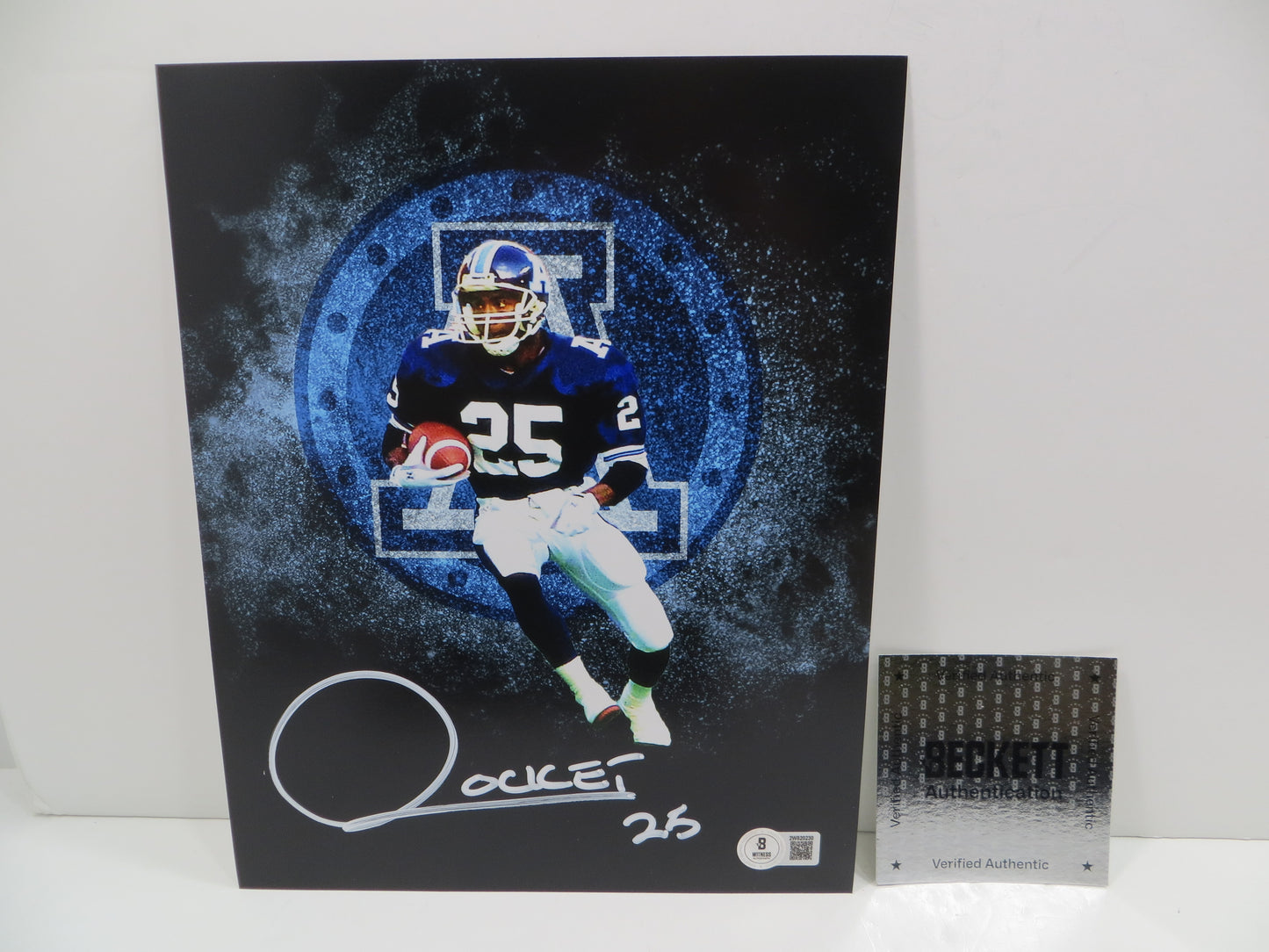 RAGHIB ROCKET ISMAIL TORONTO ARGONAUTS SIGNED 8x10 PHOTO LOGO BAS