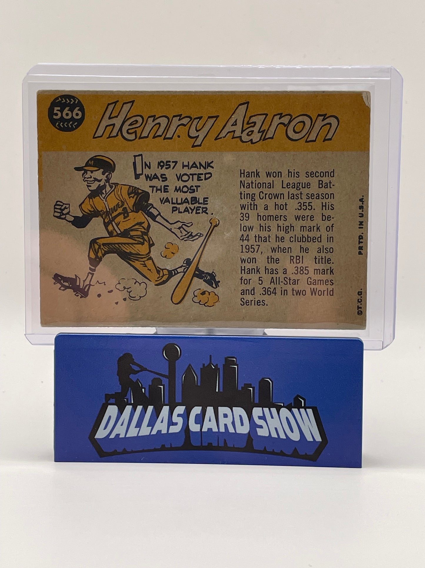1960 Topps 566 Hank Aaron Braves All Star VG (Crease)