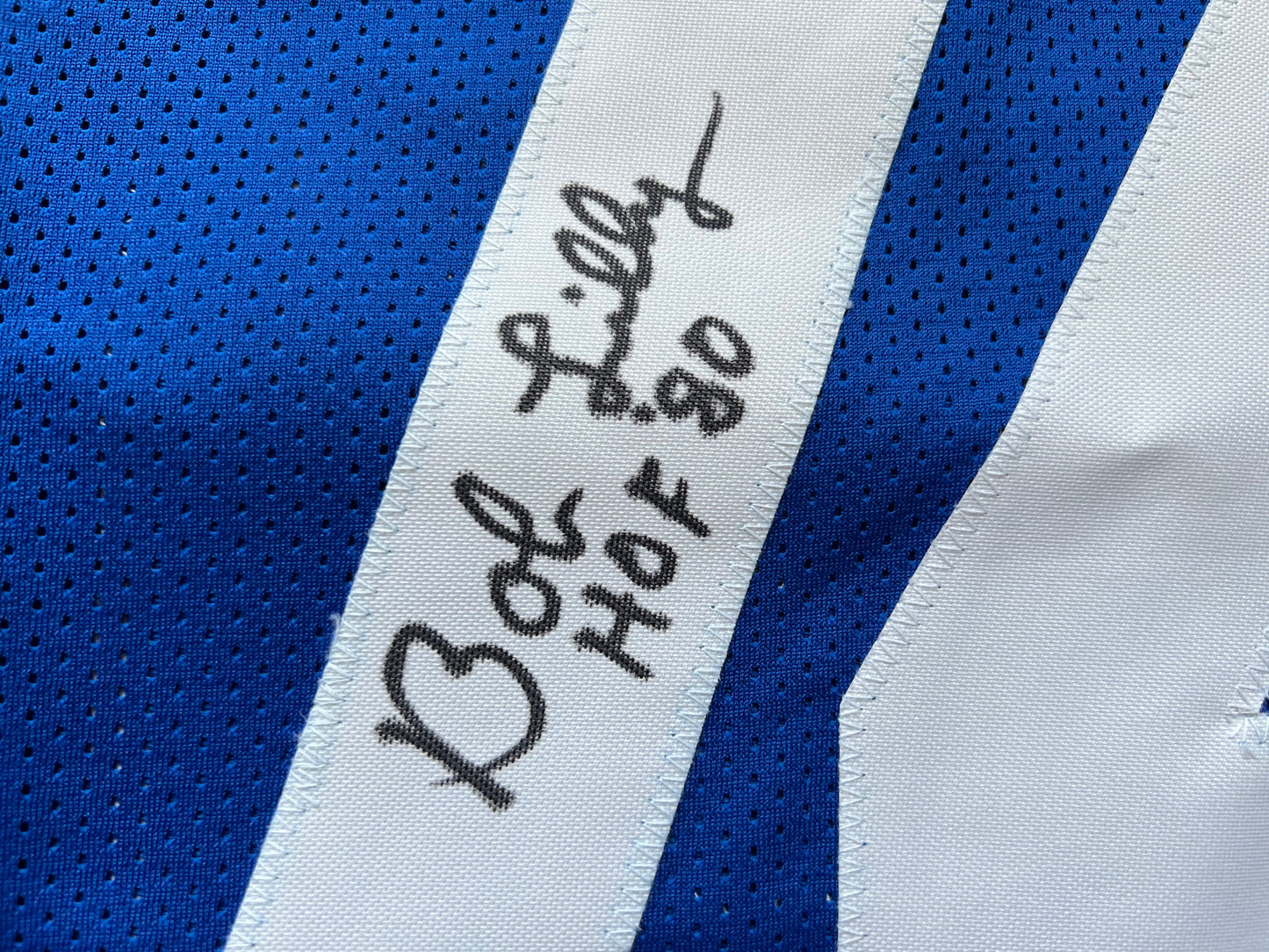 BOB LILLY SIGNED BLUE JERSEY Size 2XL Dallas Cowboys w/HOF 80 BAS COA