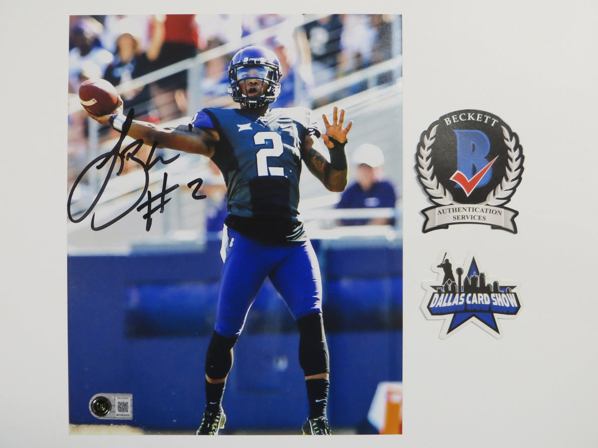 TREVONE BOYKIN TCU HORNED FROGS SIGNED 8x10 PHOTO Passing BAS