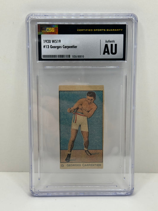 1920 W519 Georges Carpentier #13 CSG Authentic