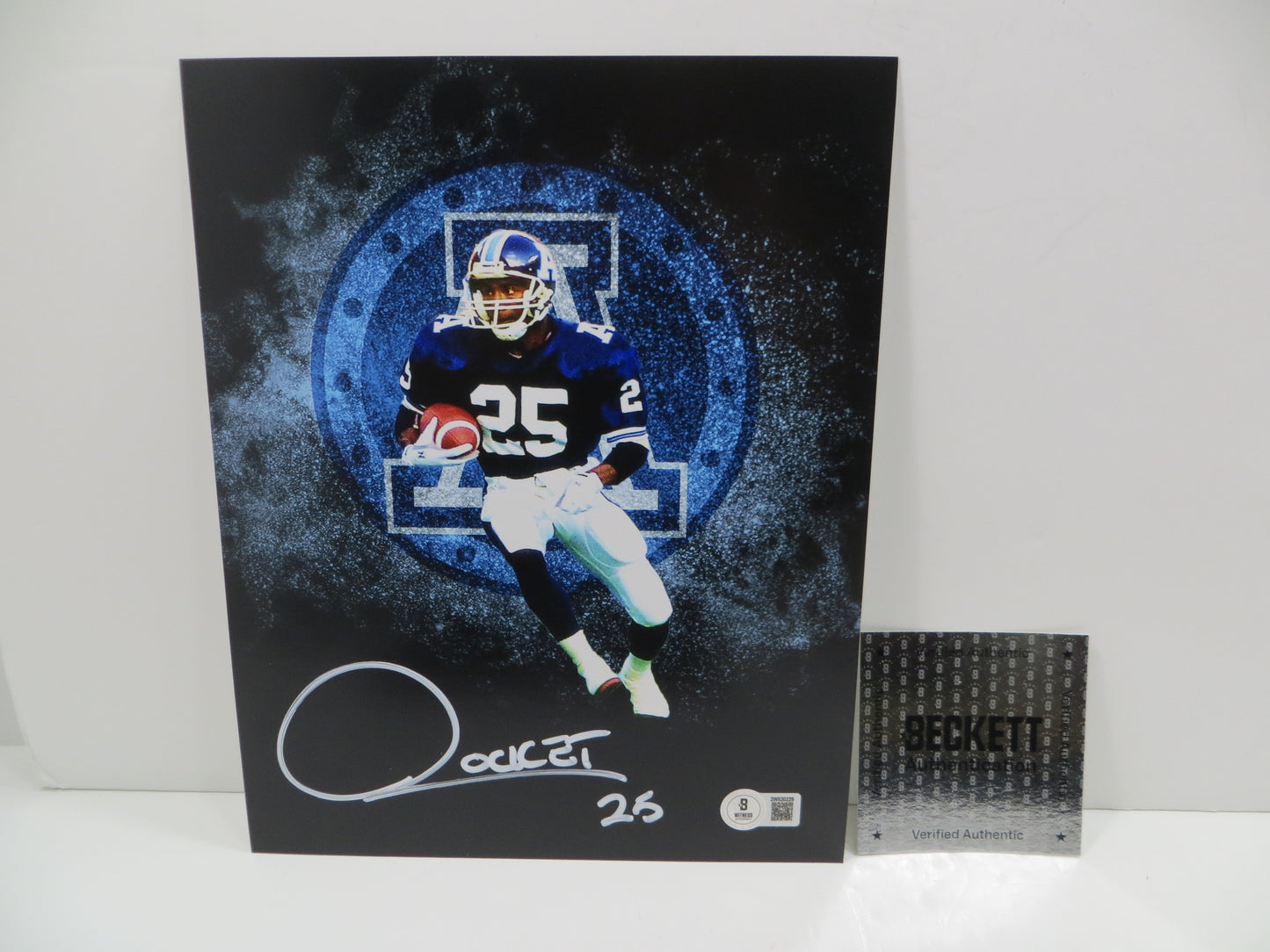 RAGHIB ROCKET ISMAIL TORONTO ARGONAUTS SIGNED 8x10 PHOTO LOGO BAS