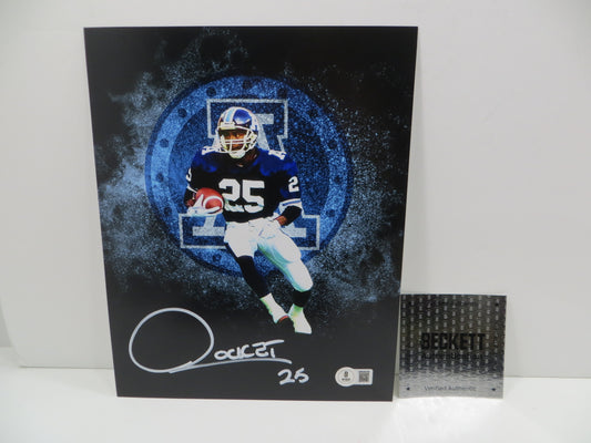 RAGHIB ROCKET ISMAIL TORONTO ARGONAUTS SIGNED 8x10 PHOTO LOGO BAS