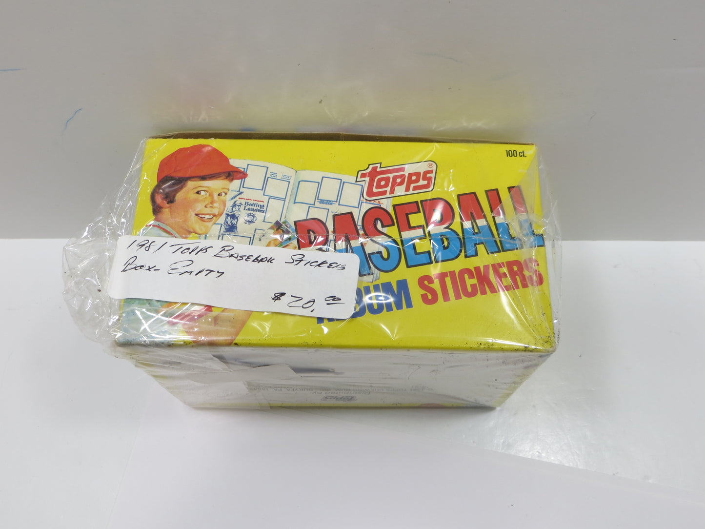1981 TOPPS BASEBALL ALBUM STICKERS EMPTY WAX BOX