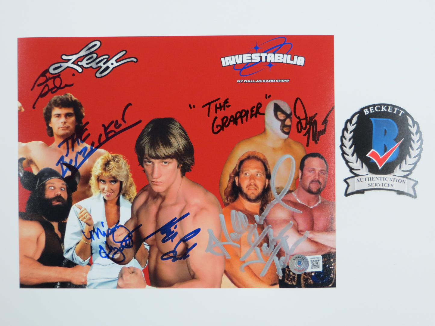 INVESTABILIA by the DALLAS CARD SHOW SIGNED 8x10 Red PHOTO Von Erich +MORE BAS