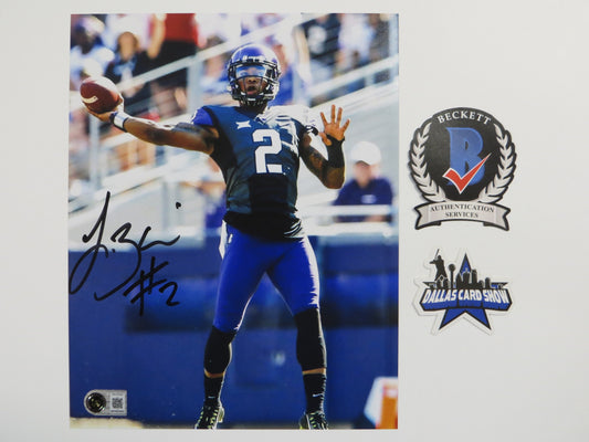 TREVONE BOYKIN TCU HORNED FROGS SIGNED 8x10 PHOTO Passing BAS