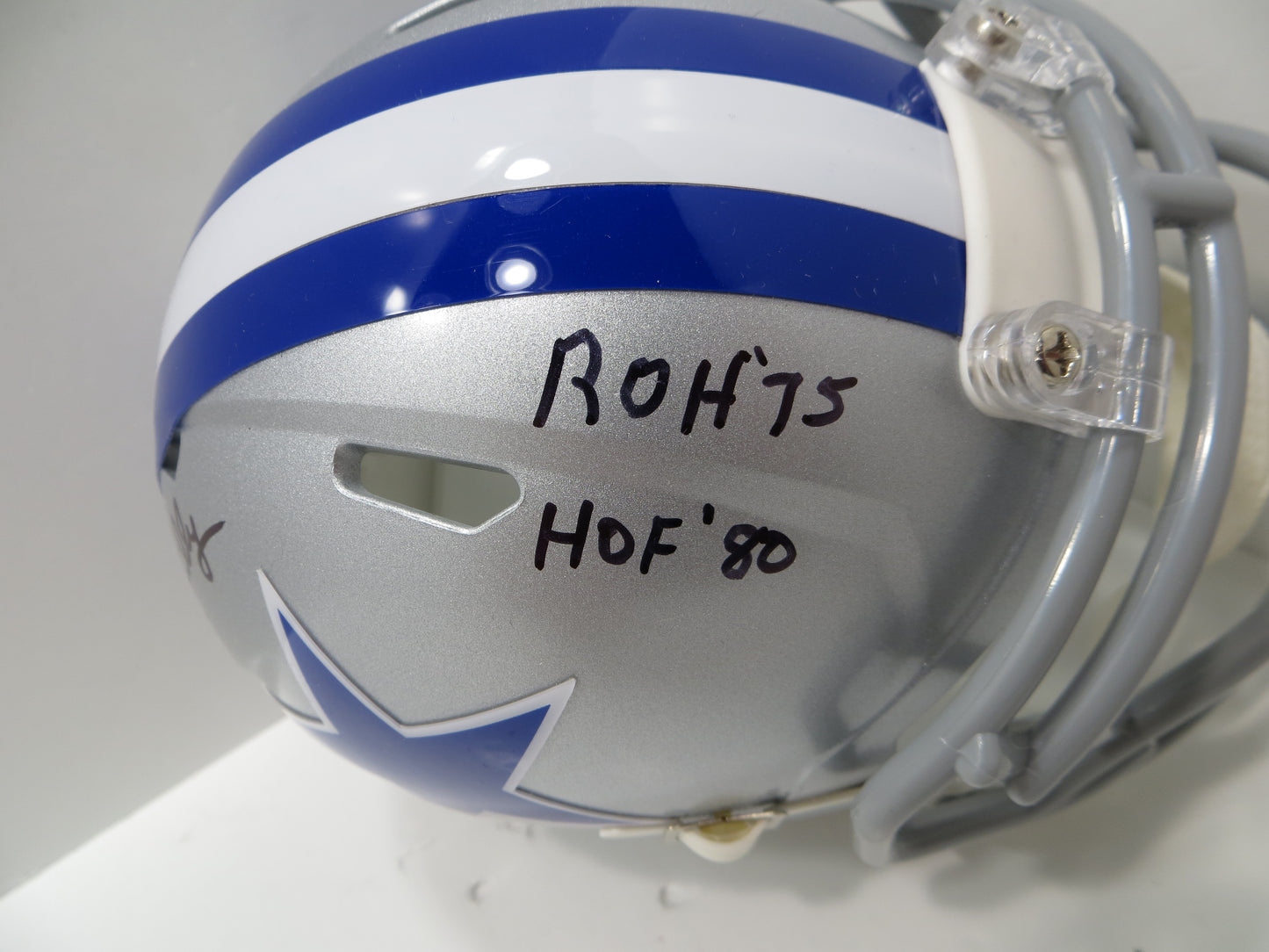 BOB LILLY SIGNED DALLAS COWBOYS RIDDELL MINI TB HELMET w/2 INSCs JSA COA