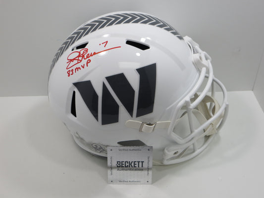 JOE THEISMANN WASHINGTON REDSKINS SIGNED SALUTE TO SERVICE SPEED F/S Helmet BAS