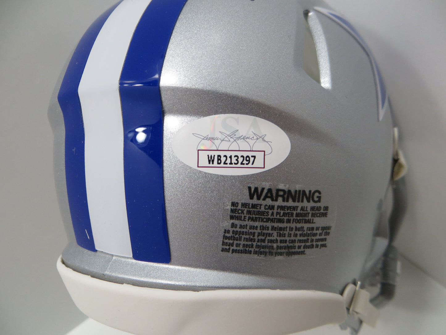 BOB LILLY SIGNED DALLAS COWBOYS RIDDELL MINI TB HELMET w/2 INSCs JSA COA