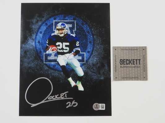 RAGHIB "ROCKET" ISMAIL Toronto Argonauts Logo SIGNED 8x10 PHOTO BAS COA