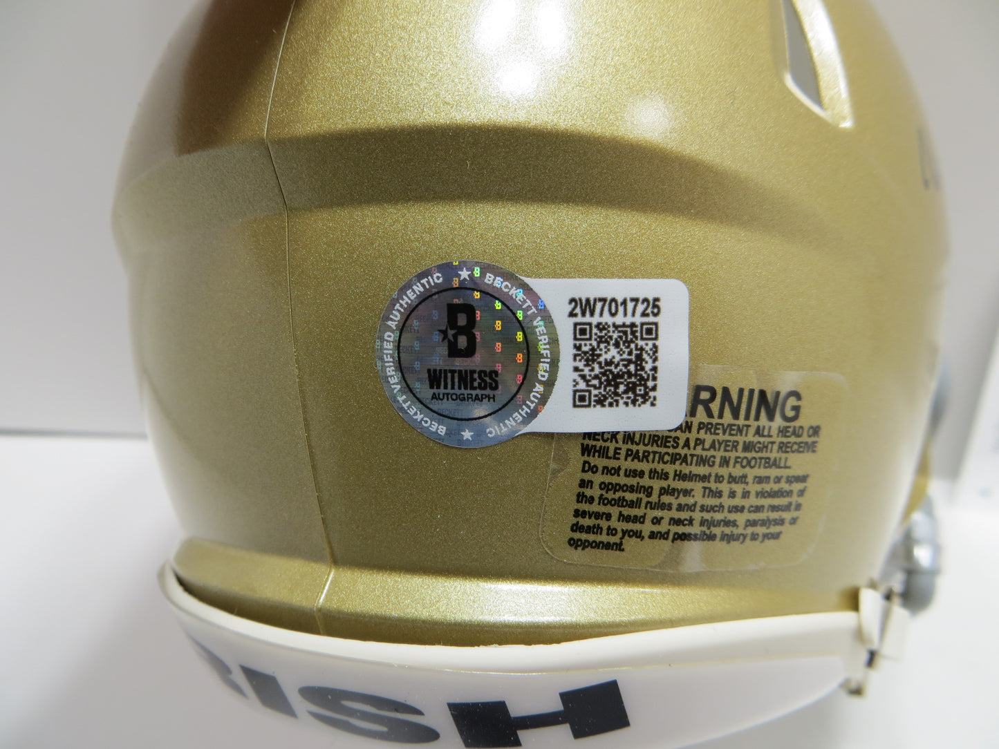 RAGHIB ROCKET ISMAIL SIGNED NOTRE DAME MINI HELMET w/2INSC BAS COA